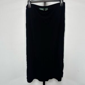 Lauren Ralph Lauren Black Midi Skirt Women’s Size Large